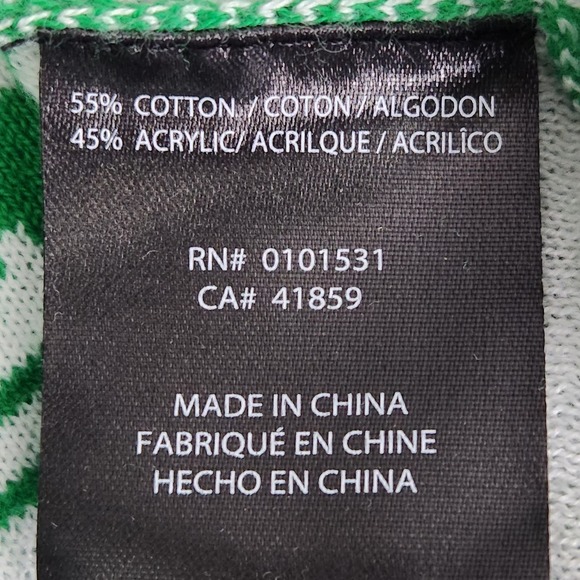 Mickey Mouse Holiday Christmas Sweater Size Medium Santa Hat Green w/ Trees - Picture 9 of 10